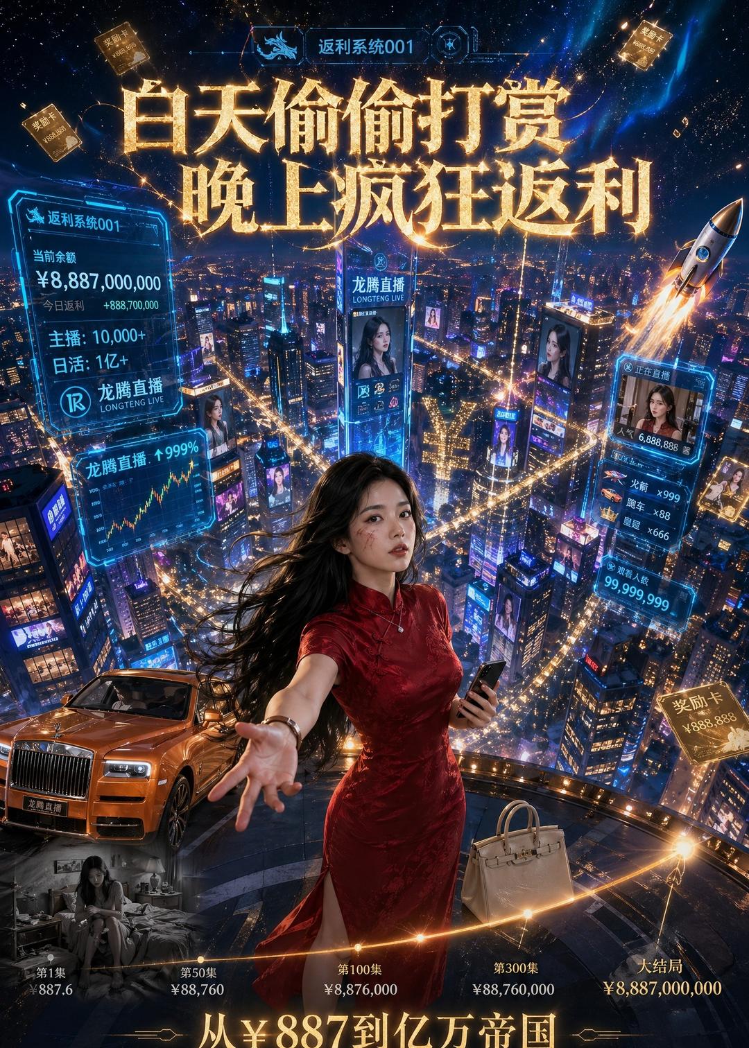 白天偷偷打赏，晚上疯狂返利（70集）Ai短剧-免费短剧
