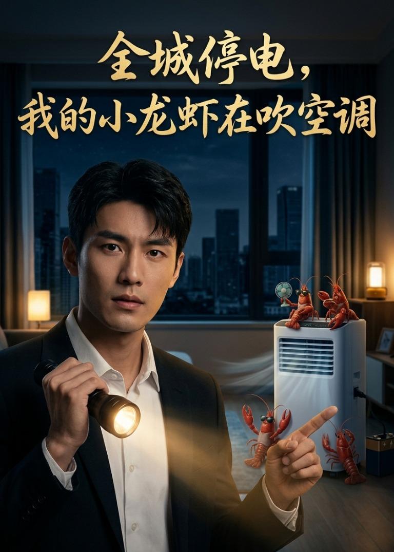 全城停电，我的小龙虾在吹空调（48集）AI短剧-免费短剧