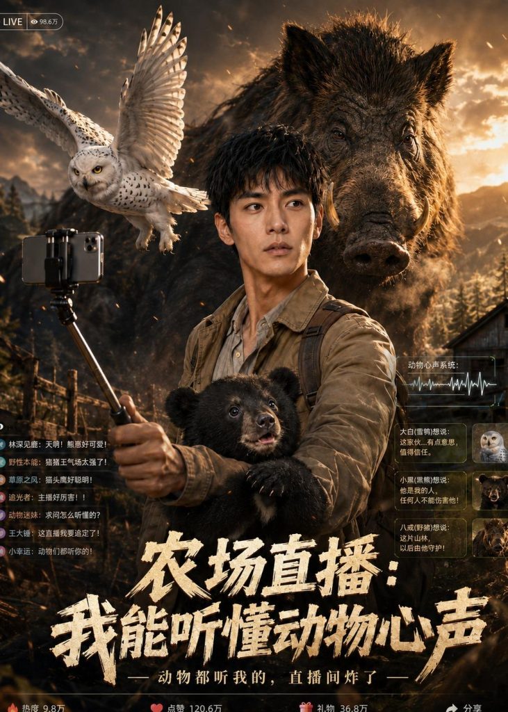 农场直播：我能听懂动物心声（88集）-免费短剧